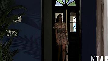 my pesky boy accidentally turns on the wrong remote, revealing lexi luna's big tits and ass in a hardcore pov blowjob with josh rivers.