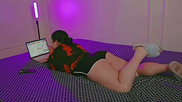 Caught my stepdad watching me so bbw gives blowjob and gets cum load from stepdad