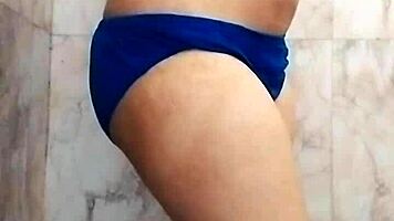 Wow! Desi girl fingering wildly in bathroom Hindi talk