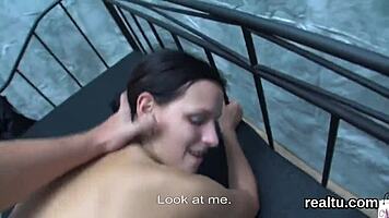 stunning czech teen is tempted in the mall and rode in pov