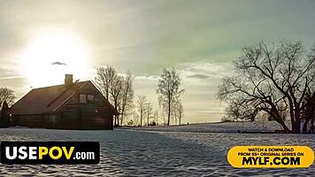 Cabin fever cured with a freeuse teen pussy.