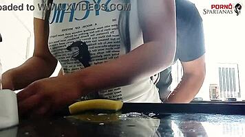 juliacarioca updates with dirty talk while slapping the maid's big ass today