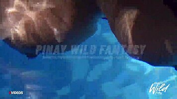Scandalous Busty Pinay Wife Shows Big Tits While Masturbating In Pool