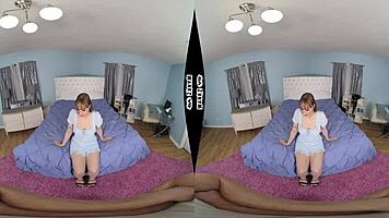 Rebecca vanguard rides cock in pov cowgirl sex.