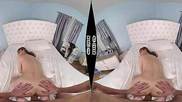 Rebecca vanguard rides cock in pov cowgirl sex.