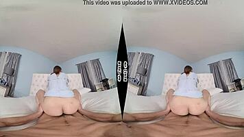 Rebecca vanguard rides cock in pov cowgirl sex.