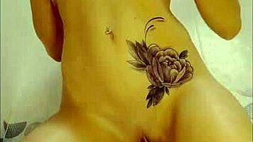 cute girl uses dildo in shower