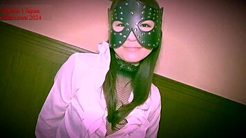 Hey, SM play with beautiful Nana Japan in cosplay slave costumes and monster toys