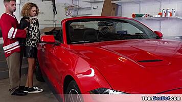 i showed her my garage, then grabbed and fucked her tight teen pussy right there