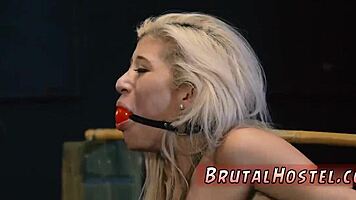 big-breasted towheaded hotty cristi tries anal strapon for the first time 😈