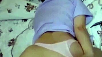 Black stockings girlfriend gets blowjob and doggy fucking