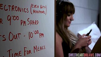 Filthy Teacher Licks Student Pussy Hard