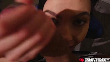 Marley Brinx enjoys anal from stepbro doggystyle