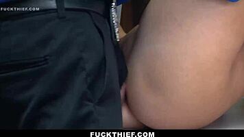 I, a teen, called my stepmom to save me from shoplifting, and we ended up in a taboo doggystyle fuck with her monster cock.