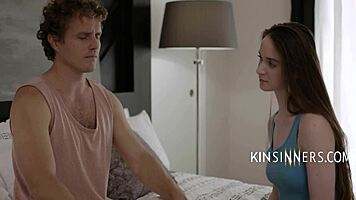 i'm meditating and connecting with my stepsis in a deep way, but it's getting naughty. Oops, I mean, fucking her pussy!