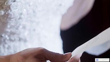 Weird Old and Young Lesbian Duo Licking at Wedding