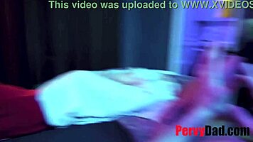 Sneaky Silent Sucking & Midnight Family Fingering With Daddy And Uncle