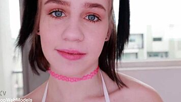 remi jones 18 yo cutie pov no hands finish cum swallow blowjob - wow a