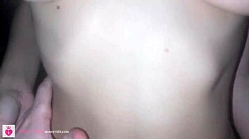 fucking an 18 year old teen with natural tits in close up pov action