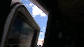 Amateur couple fucks on the bus with Jenna Presley watching
