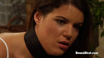 i'm bent over as lesbian slave, whipped hard in panties for teen 18+ domination.