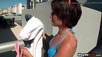 Amateur brunette evelyn lacie experiences her first anal adventure in part two