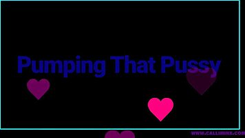 pumping that swollen pussy with toys, so wet!