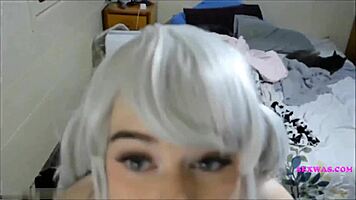 Young pretty woman reveals big tits in stockings