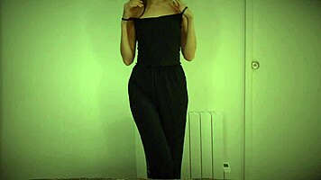 watch this horny teen striptease, clothes ripping off her skinny body