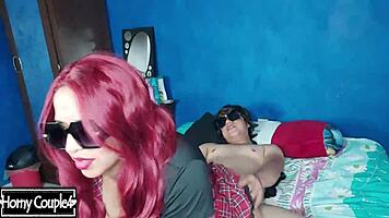 Ever wonder how a horny schoolgirl with big tits rides in lingerie?