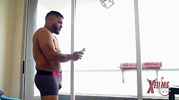 Young Latina Delivery Girl Submits To Muscular Peruvian