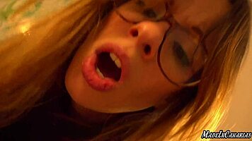 Geek girl with wet pussy craves a monster cock!