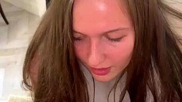 POV Deepthroat and Titjob From Hot Big-Tits Teen Stacy Cruz