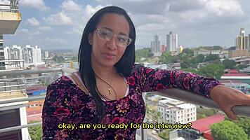 Porn casting session with leyne rodriguez involving huge blowjob and face fucking