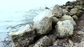 large dick stretches hairy tight pussy with monster cock sucking and fucking