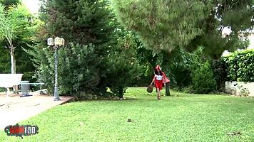 Little Red Riding Hood Takes Monster Cock in Anal Quickie, Cumshot Finale.