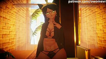 Worship the goddess in this femdom hentai cosplay, with dirty talk and facesitting.