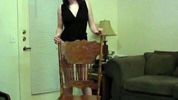 Tiny red slut boldly teases with her sexy body.