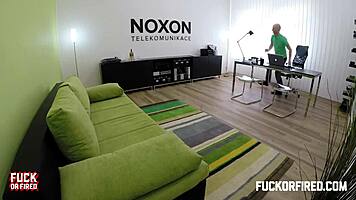 Teeny Employee Engages In Roleplay With Boss At Office Hoping To Keep Job