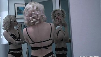 Squirting alt blonde Lola Fae takes charge with a steamy blowjob and wild cowgirl riding in lingerie