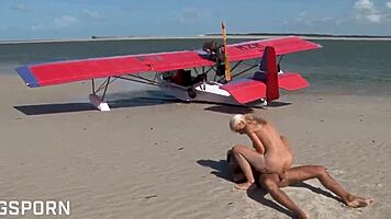 SEXY BLONDE WITH BIG TITS GETS FUCKED HARD IN HER ASS OUTDOORS