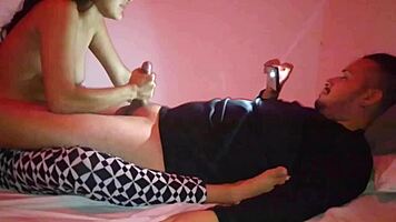 morena deliciosa rides and sucks her neighbor's cock in homemade cowgirl session