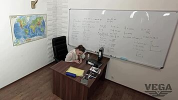 petite girl masturbating hard in the classroom 😏