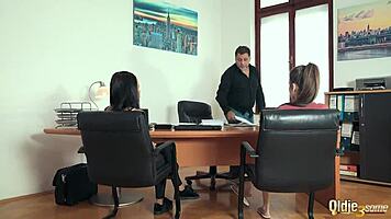 old young threesome two hot girls orgasm