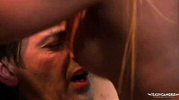 Ebony landlord swallows cum from horny tenant!