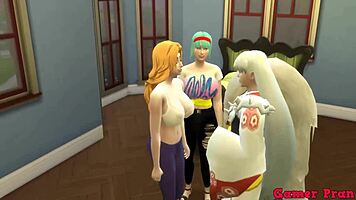 Sesshomaru seduces bulma and rangiku for anal oral trio