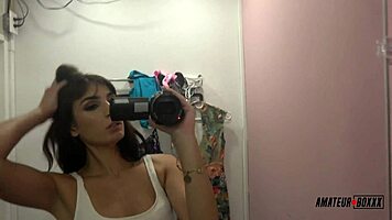amateurboxxx - dana secretly rubs herself in a public dressing room