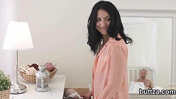 Gorgeous petite teen 18+ endures tight pussy and anal pounding