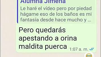 College girl begs to improve her grade part 2