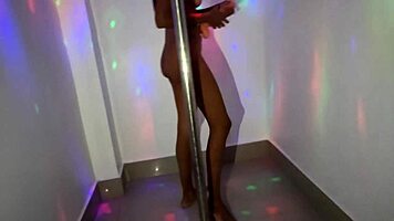 Hey, stepsister's using a big dildo while stripping, then her friend wants her tits sucked!